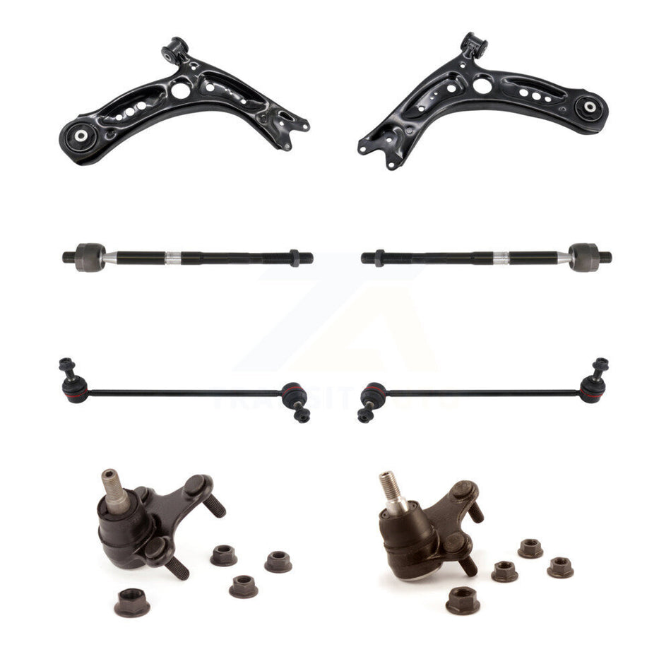 Front Suspension Control Arm Tie Rod End Link Ball Joint Kit (8Pc) For Volkswagen Jetta R KTR-105145