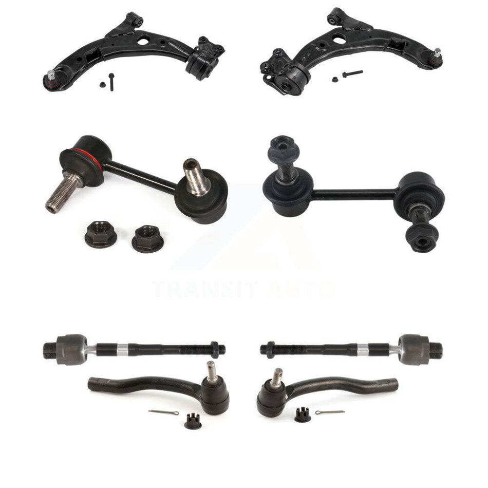 Front Control Arm Ball Joint Assembly Tie Rod End Link Kit (8Pc) For 2007-2015 Mazda CX-9 KTR-105152
