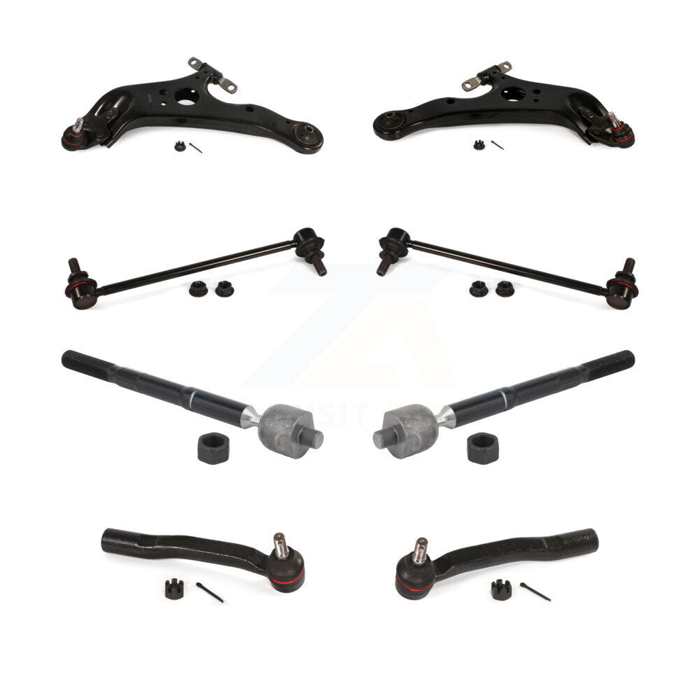 Front Control Arm And Ball Joint Tie Rod End Link Kit (8Pc) For 2011-2020 Toyota Sienna KTR-105154