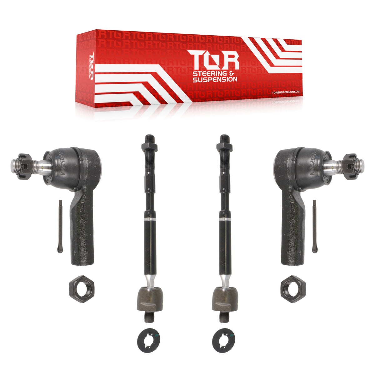 Front Steering Inner & Outer Tie Rod End Kit For Toyota Yaris With 15\\" Factory Wheels KTR-105443