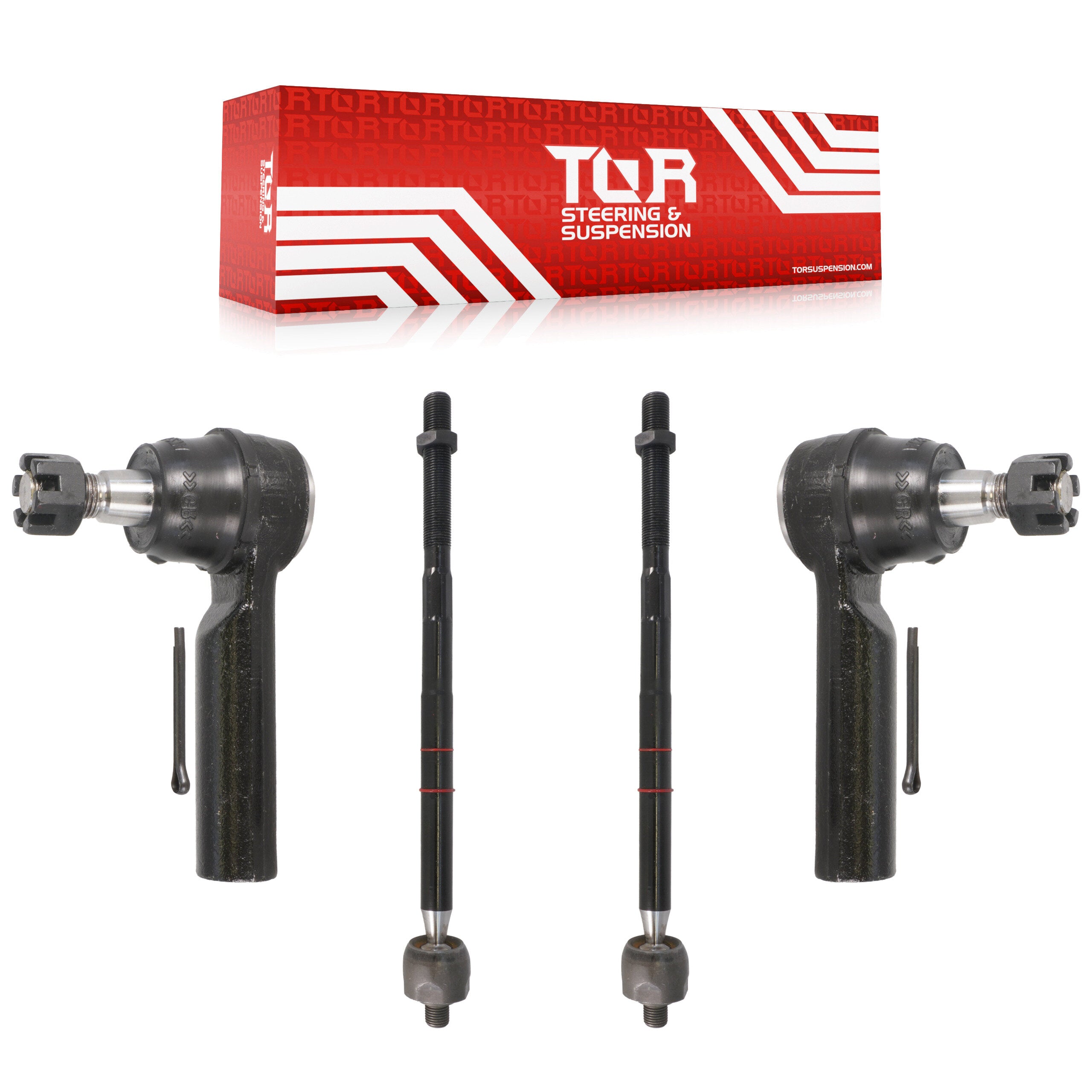 Front Inner & Outer Tie Rod End Kit For Ford Escape Mazda Tribute Mercury Mariner KTR-105450
