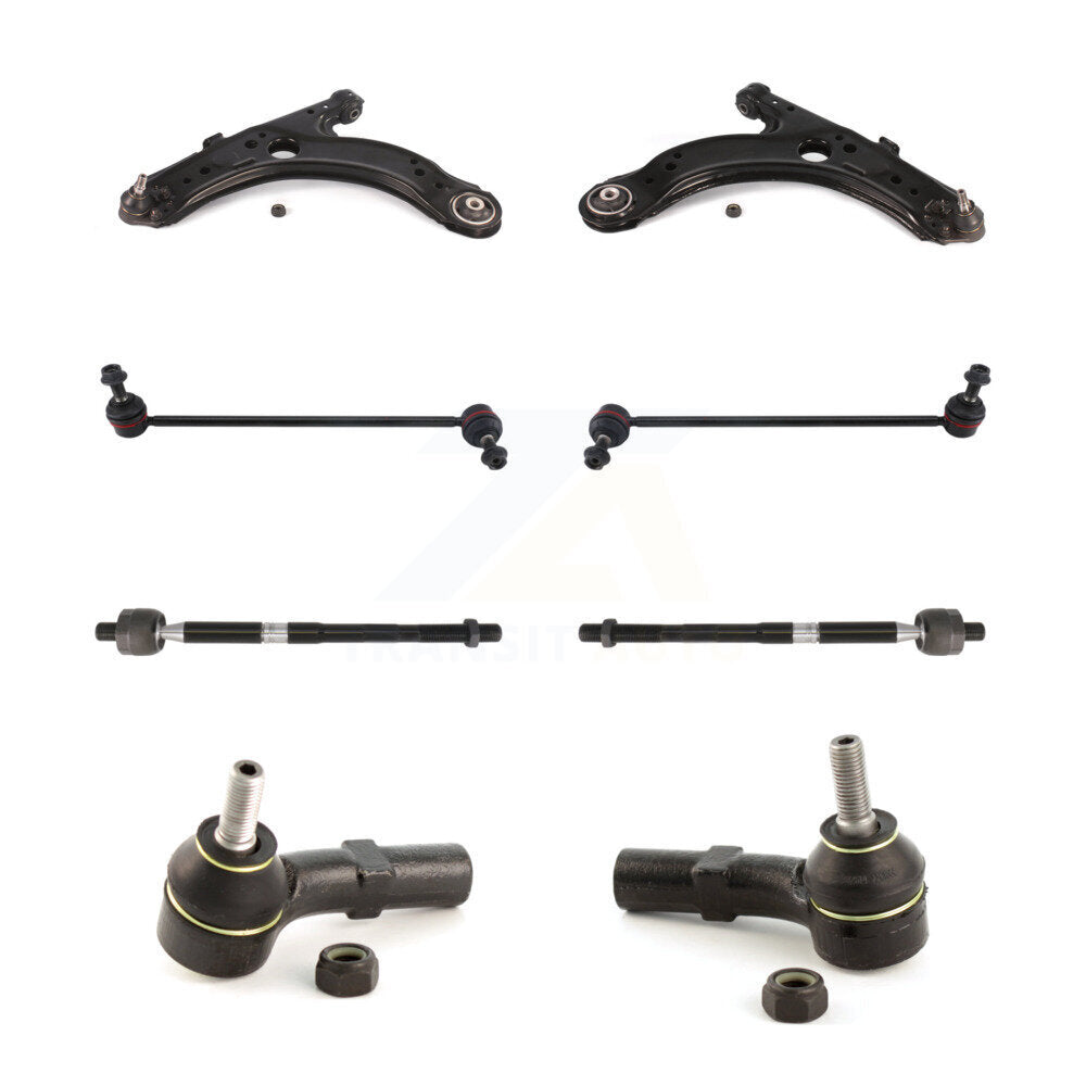 Front Lower Control Arm And Ball Joint Tie Rod End Link Kit (8Pc) For Volkswagen Jetta KTR-105476