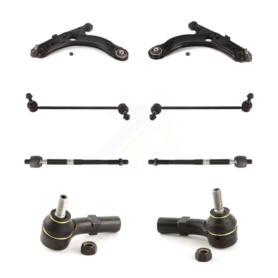 Front Lower Control Arm And Ball Joint Tie Rod End Link Kit (8Pc) For Volkswagen Jetta KTR-105476