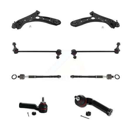 Front Lower Control Arm Ball Joint Tie Rod End Link Kit (8Pc) For Hyundai Elantra Kona GT KTR-105480