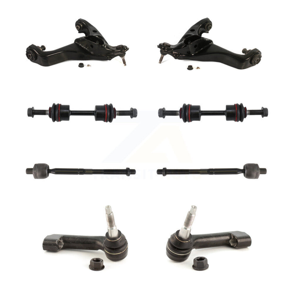 Front Suspension Lower Control Arm & Ball Joint Tie Rod End Link Kit (8Pc) For Ford F-150 KTR-105484