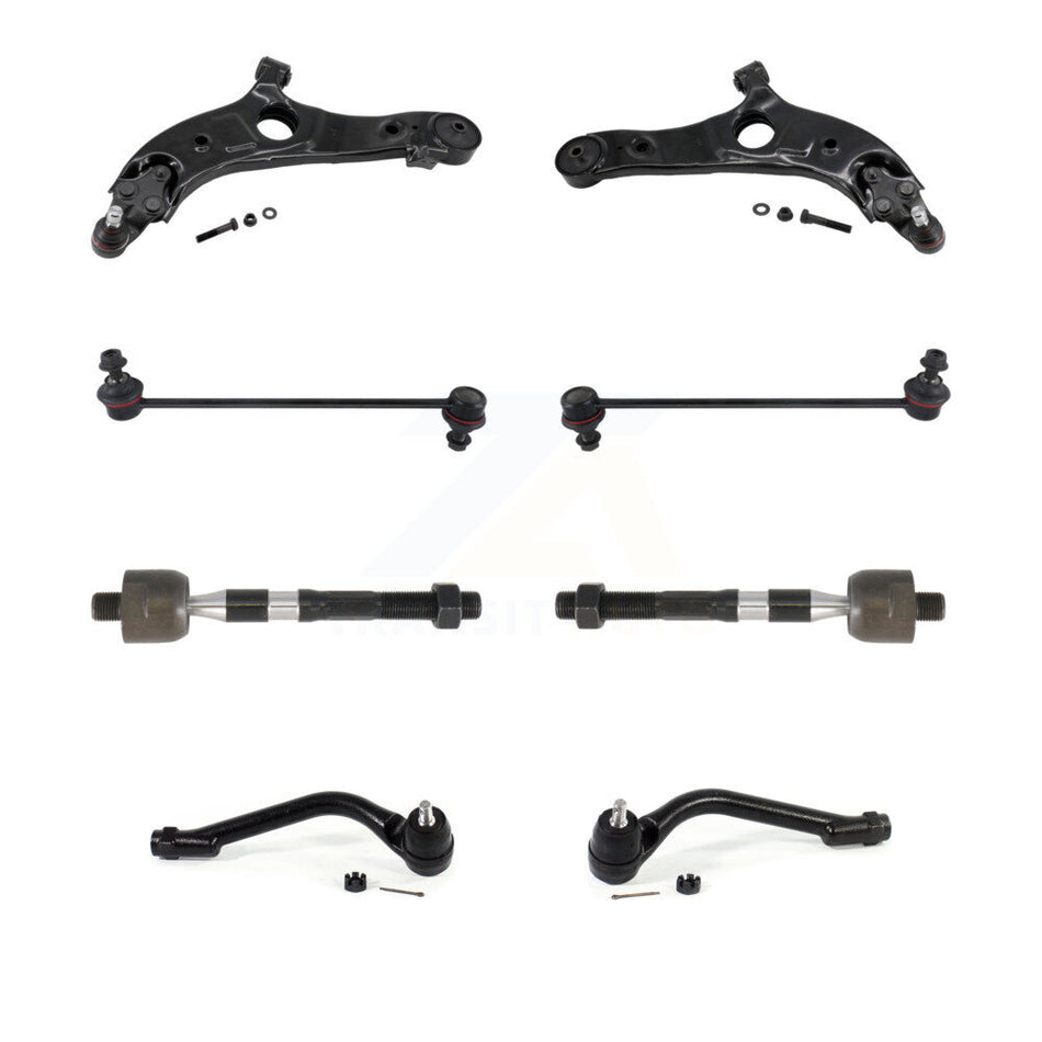 Front Lower Control Arm And Ball Joint Tie Rod End Link Kit (8Pc) For Hyundai Santa Fe XL KTR-105488