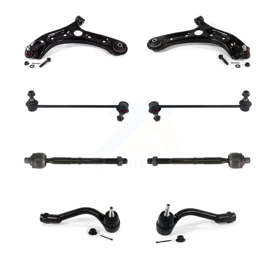 Front Lower Control Arm And Ball Joint Tie Rod End Link Kit (8Pc) For Hyundai Tucson Kia KTR-105490