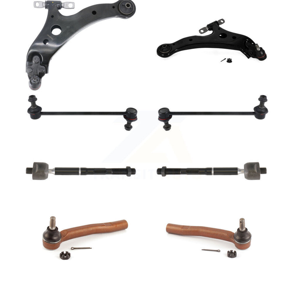 Front Suspension Lower Control Arm Ball Joint Tie Rod End Link Kit (8Pc) For Lexus RX350 KTR-105495
