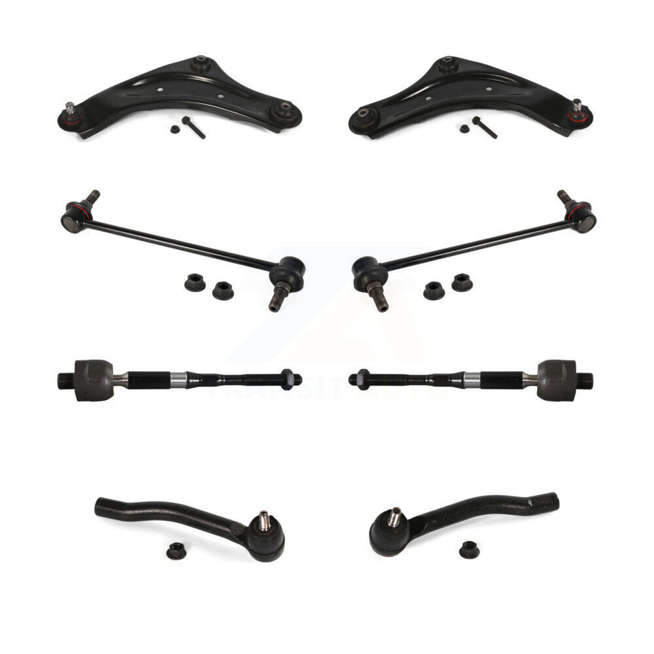 Front Lower Control Arm And Ball Joint Tie Rod End Link Kit (8Pc) For Nissan Juke LEAF KTR-105497