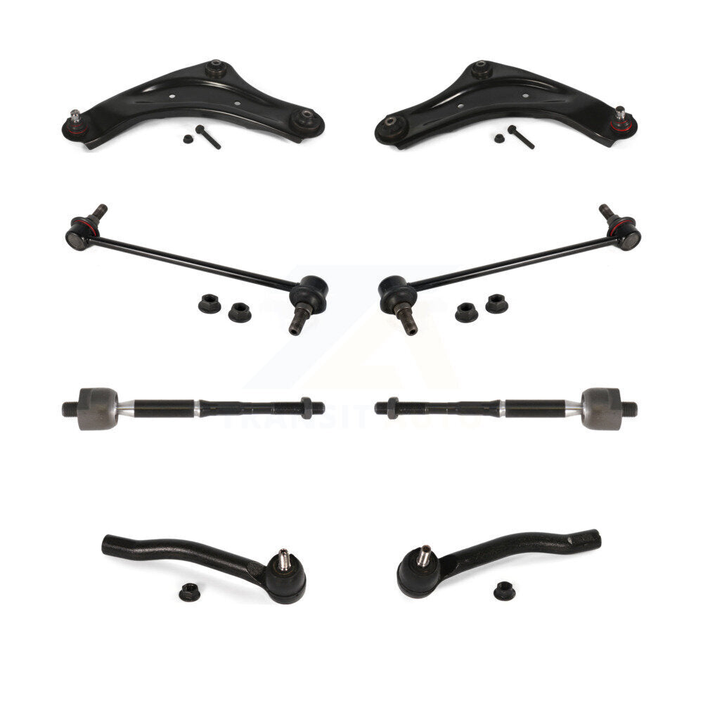Front Suspension Lower Control Arm Ball Joint Tie Rod End Link Kit (8Pc) For Nissan LEAF KTR-105498