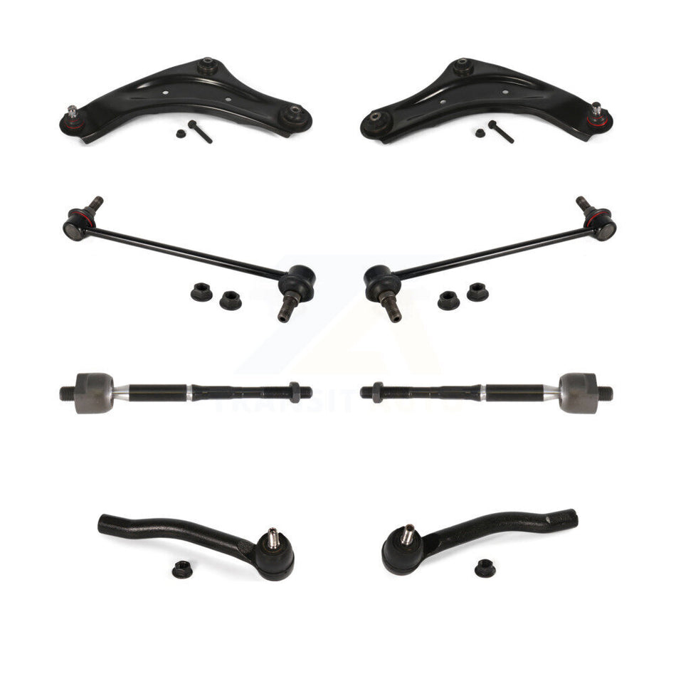 Front Suspension Lower Control Arm Ball Joint Tie Rod End Link Kit (8Pc) For Nissan LEAF KTR-105498
