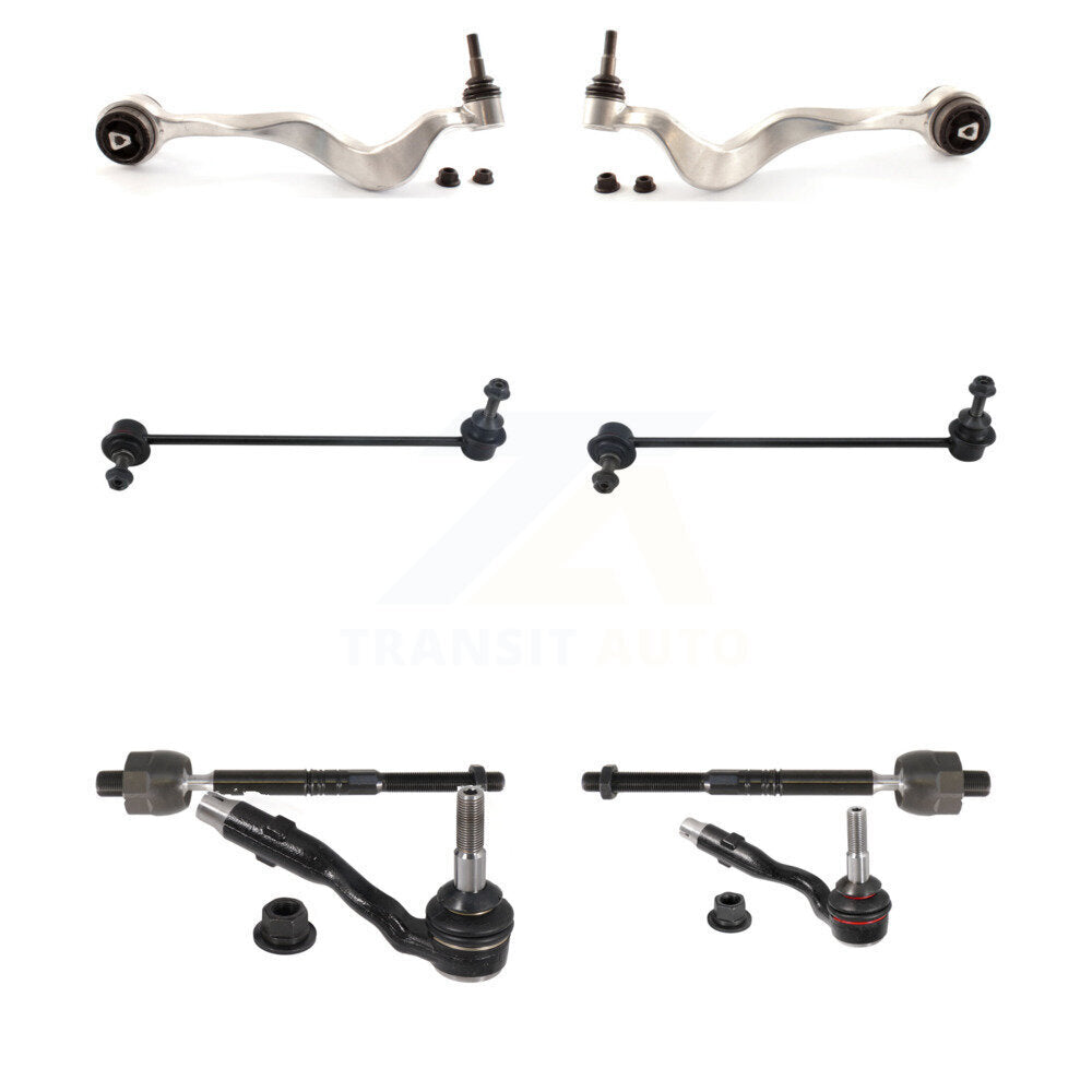 Front Lower Forward Control Arm & Ball Joint Tie Rod End Link Kit (8Pc) For 2011 BMW 550i KTR-105621