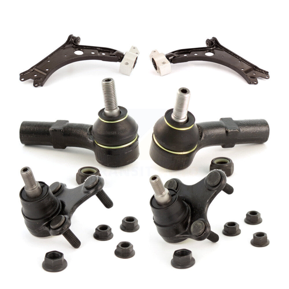 Front Lower Control Arm Tie Rod End Ball Joint Kit (6Pc) For Volkswagen Jetta Golf Rabbit KTR-105640
