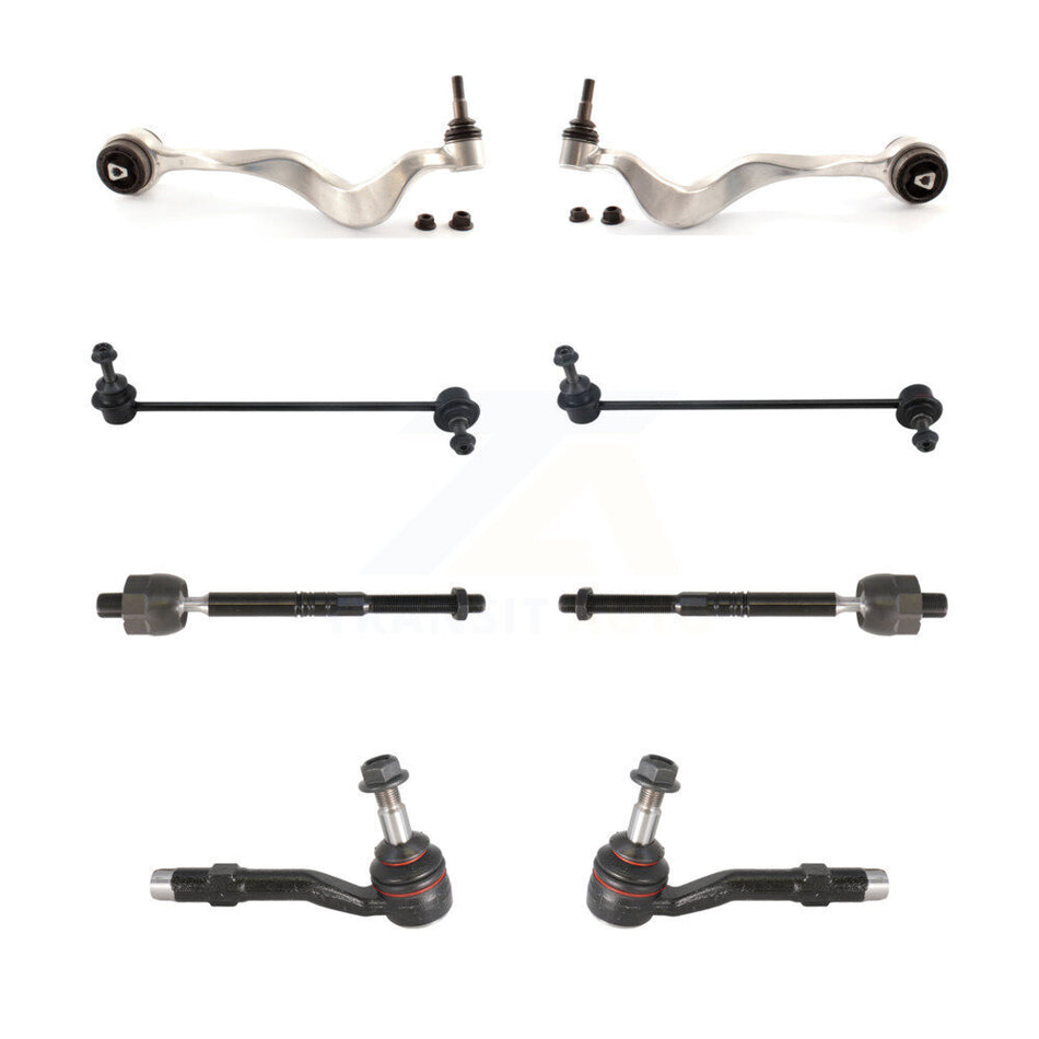 Front Lower Forward Control Arm & Ball Joint Tie Rod End Link Kit (8Pc) For 2011 BMW 550i KTR-105642