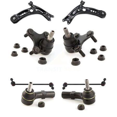 Front Lower Control Arm Tie Rod End Link Ball Joint Kit (8Pc) For Volkswagen Jetta Golf KTR-105649