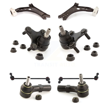Front Lower Control Arm Tie Rod End Link Ball Joint Kit (8Pc) For Volkswagen Jetta Golf KTR-105650