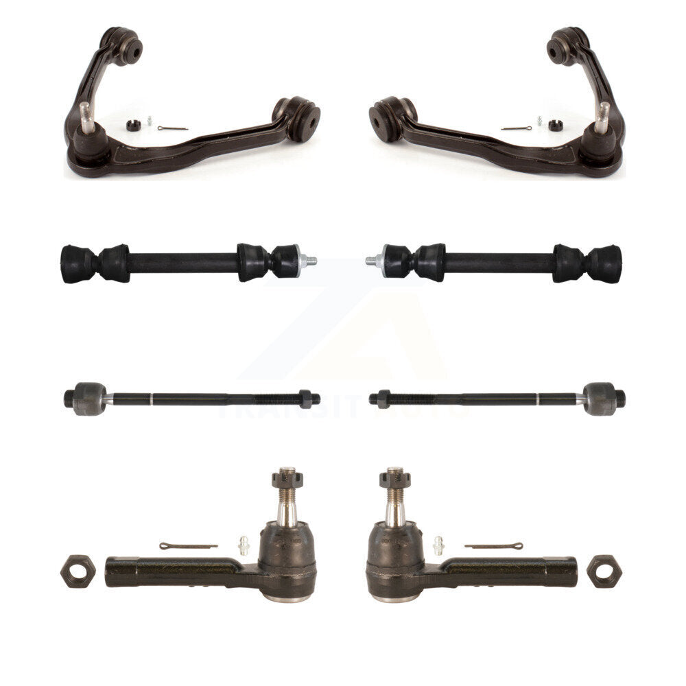 Front Upper Control Arm And Ball Joint Tie Rod End Link Kit For GMC Sierra 1500 Chevrolet KTR-105661
