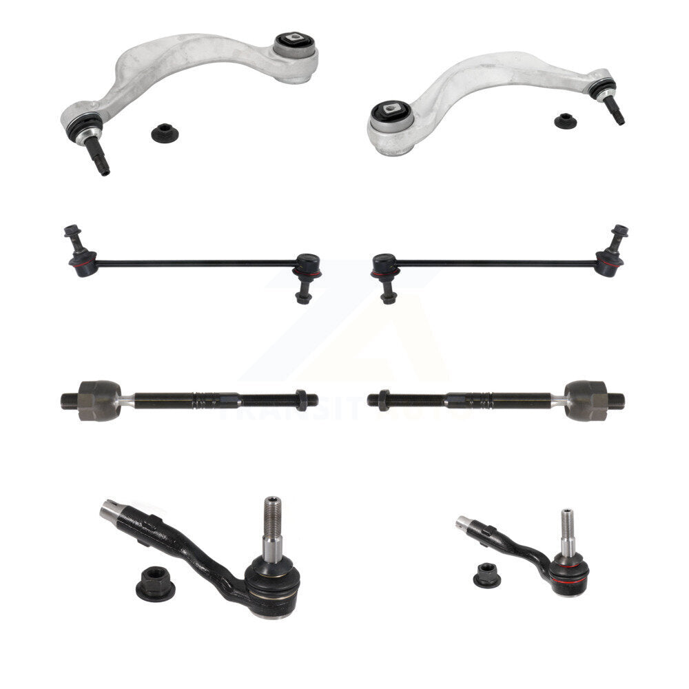Front Lower Forward Control Arm Ball Joint Tie Rod End Link Kit (8Pc) For BMW 535i xDrive KTR-105681