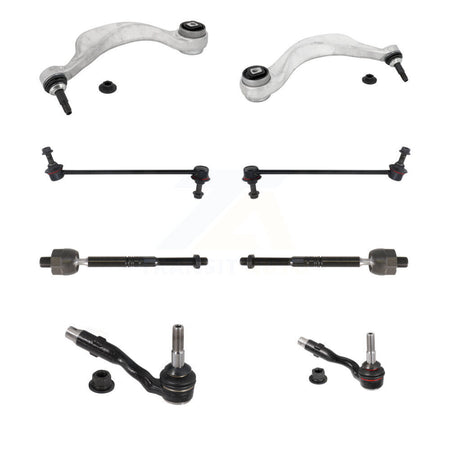 Front Lower Forward Control Arm Ball Joint Tie Rod End Link Kit (8Pc) For BMW 535i xDrive KTR-105681
