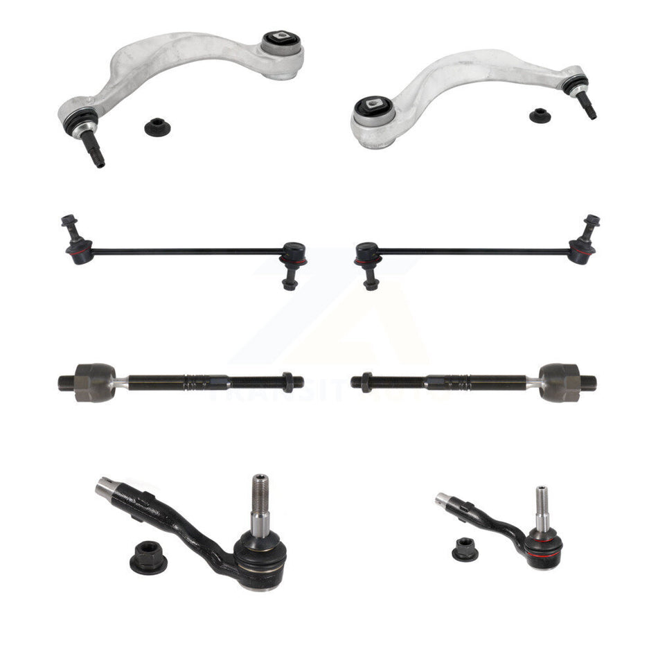 Front Lower Forward Control Arm Ball Joint Tie Rod End Link Kit (8Pc) For BMW 535i xDrive KTR-105681