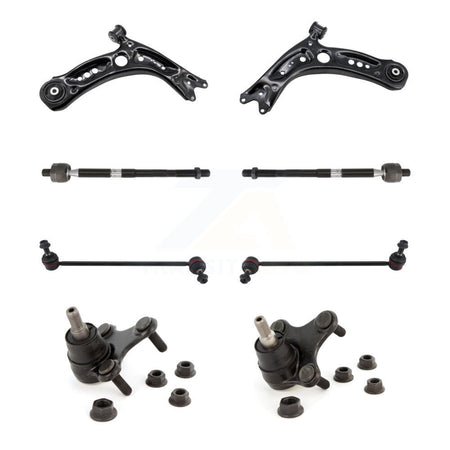 Front Lower Control Arm Tie Rod End Link Ball Joint Kit (8Pc) For Volkswagen Jetta Golf KTR-105711