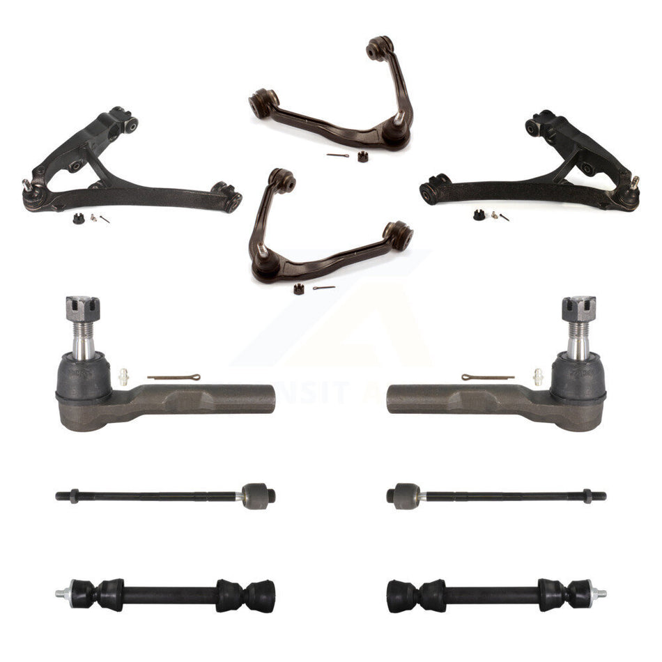 Front Upper & Lower Control Arms Tie Rods Link Sway Bar Kit (10Pc) For Chevrolet Express KTR-105753