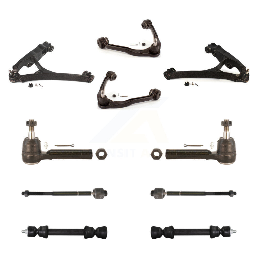 Front Upper & Lower Control Arms Tie Rods Link Sway Bar Kit (10Pc) For GMC Sierra 1500 KTR-105756