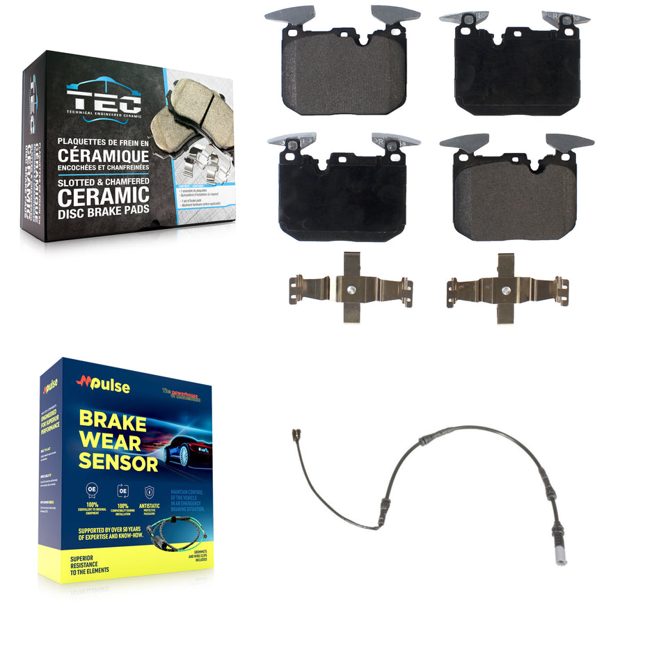 Front Ceramic Brake Pad Wear Sensor Kit For BMW 328i xDrive 330i 320i 335i 428i 340i 230i KTW-100007
