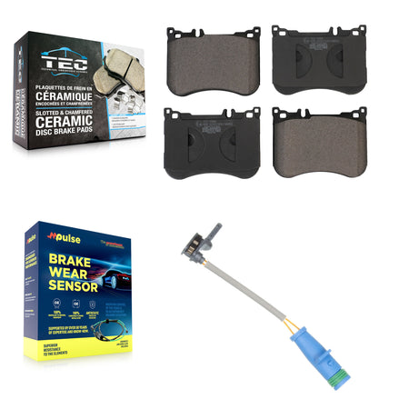 Front Ceramic Brake Pads & Wear Sensor Kit For Mercedes-Benz S550 S560 E53 AMG CLS53 S450 KTW-100034