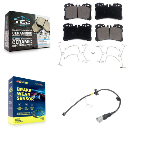 Front Ceramic Disc Brake Pads And Wear Sensors Kit For Lexus LS500 LS500h KTW-100035