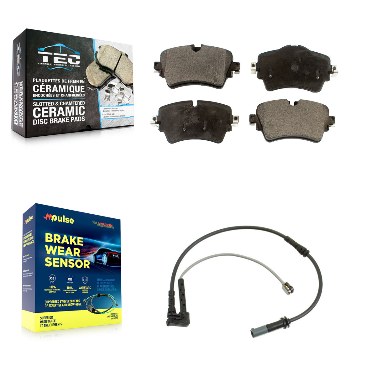 Front Ceramic Disc Brake Pads And Wear Sensors Kit For Mini Cooper Clubman KTW-100072