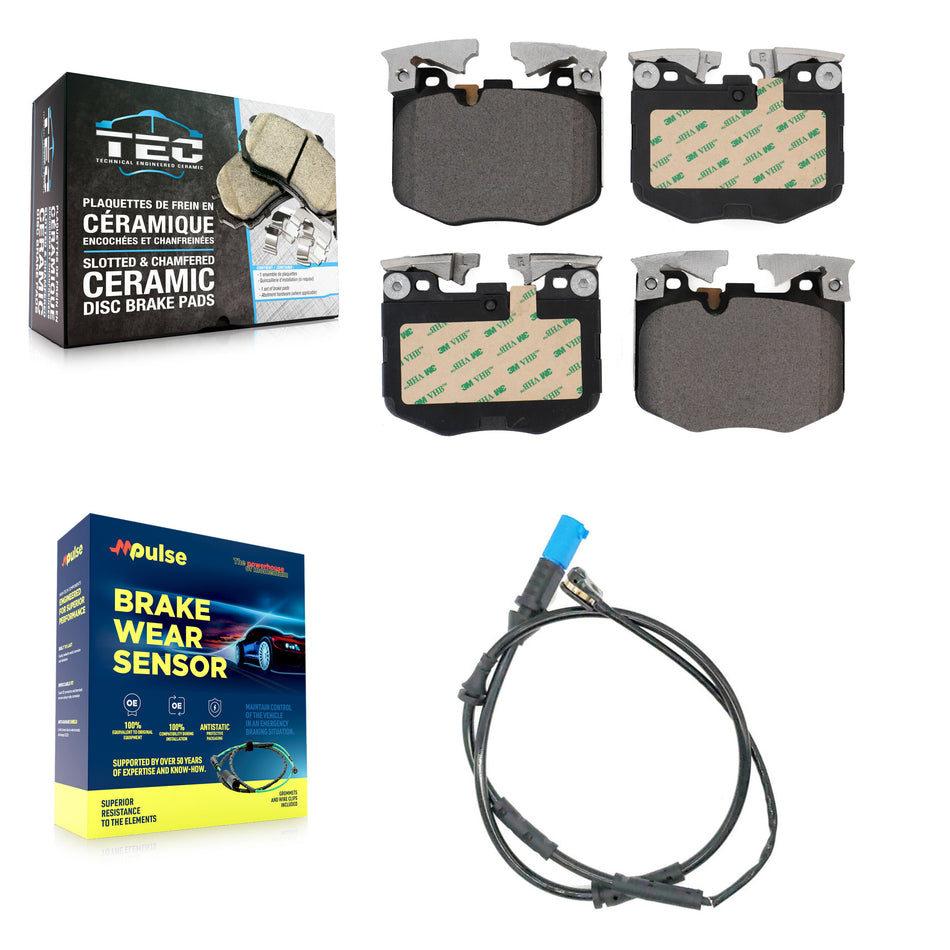 Front Ceramic Disc Brake Pads And Wear Sensors Kit For BMW X3 X4 KTW-100075
