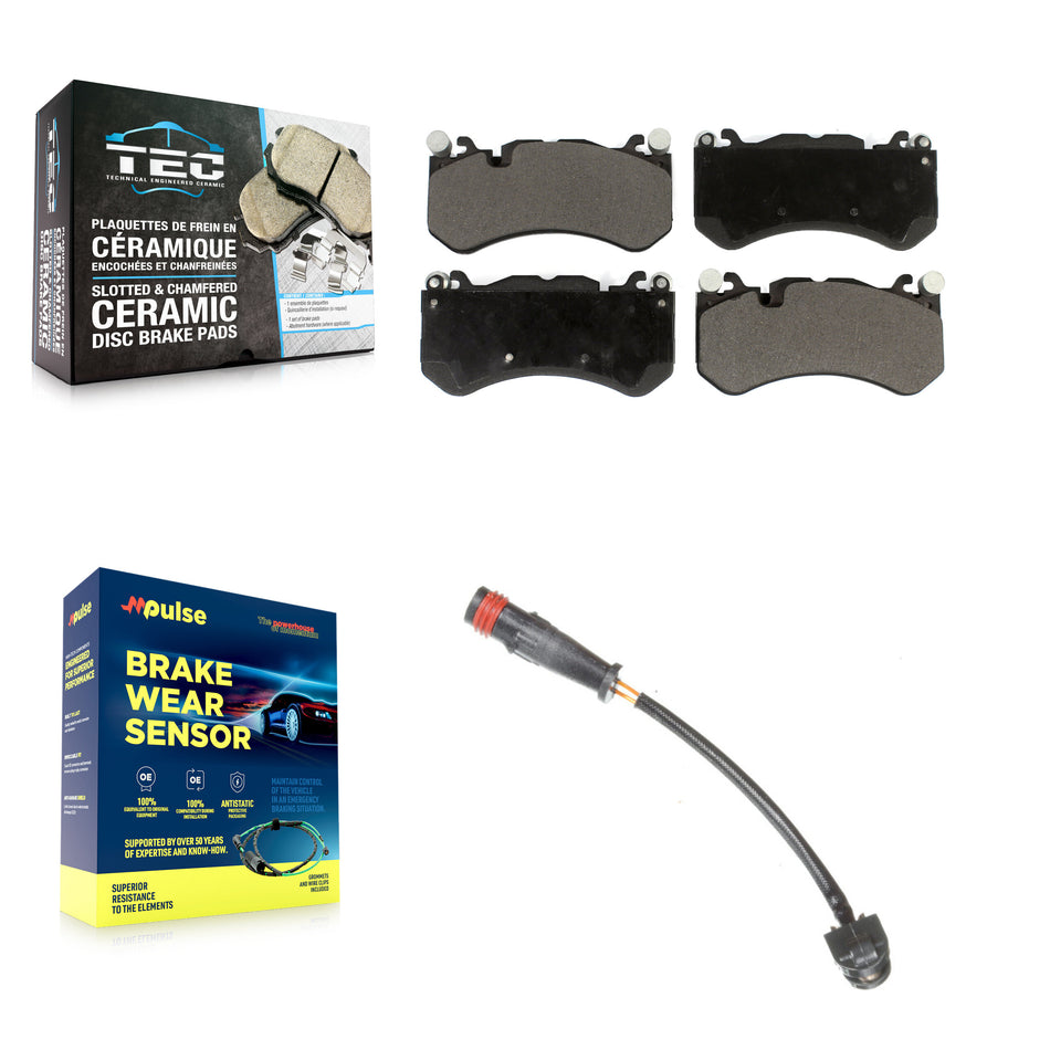 Front Ceramic Brake Pad Wear Sensor Kit For Mercedes-Benz C63 AMG S63 G63 E63 S ML63 SL63 KTW-100083