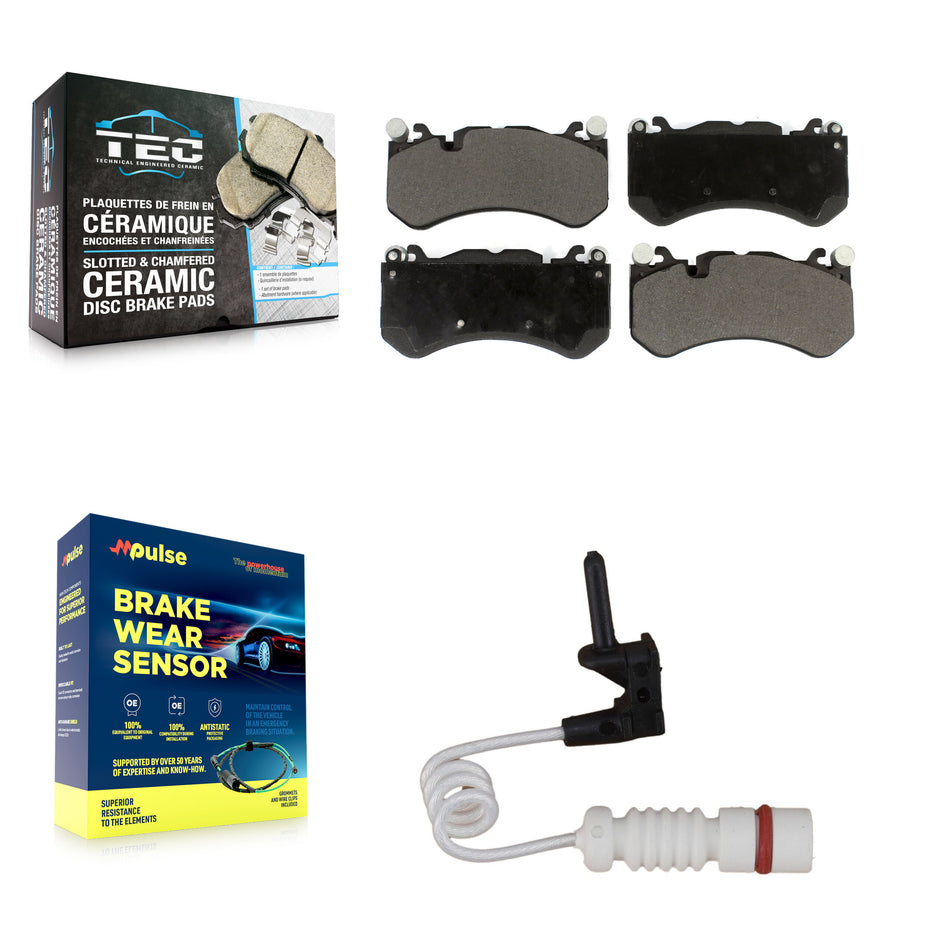 Front Ceramic Brake Pads Wear Sensor Kit For Mercedes-Benz G63 AMG with 315mm Rotor KTW-100089