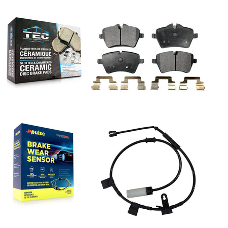 Front Ceramic Brake Pad & Wear Sensor Kit For Mini Cooper With 294mm Diameter Rotor KTW-100107