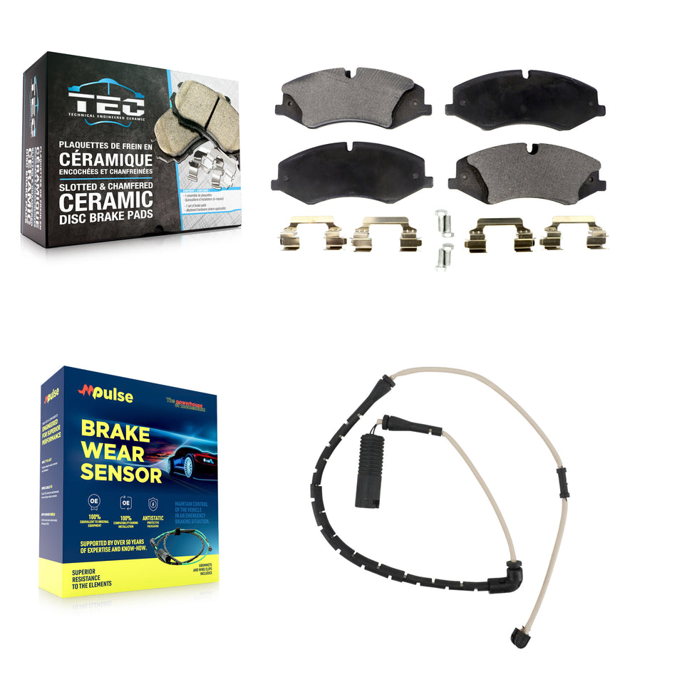 Front Ceramic Disc Brake Pads And Wear Sensors Kit For Land Rover Range KTW-100170