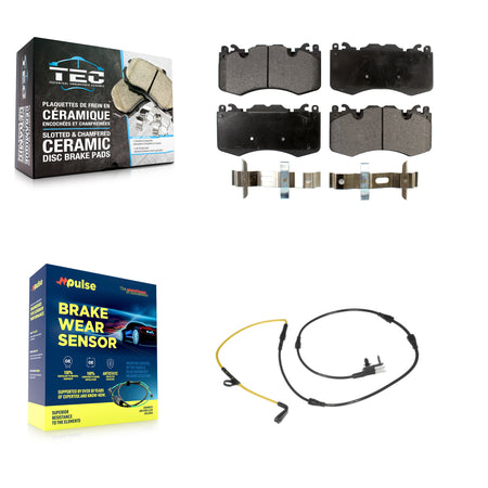 Front Ceramic Brake Pad & Wear Sensor Kit For Land Rover Range Sport without Brembo KTW-100175