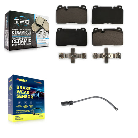 Front Ceramic Disc Brake Pads And Wear Sensors Kit For Audi Q5 KTW-100185