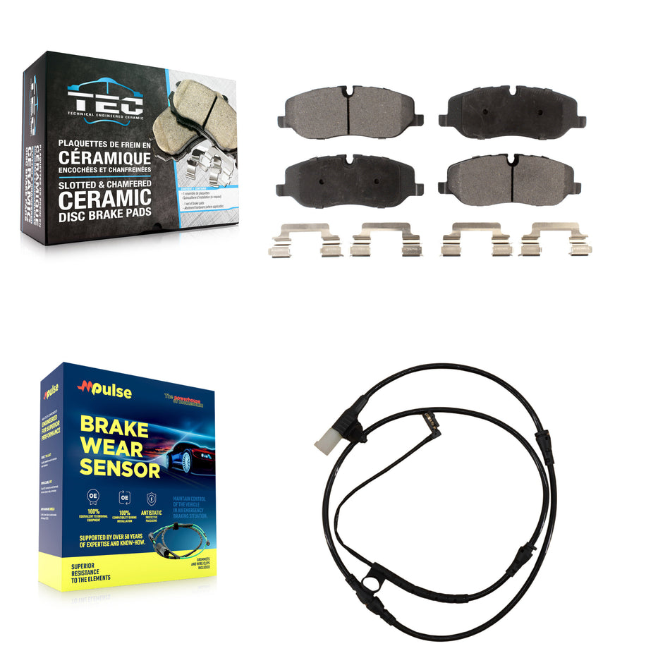 Front Ceramic Disc Brake Pads And Wear Sensors Kit For Land Rover Range Sport KTW-100192