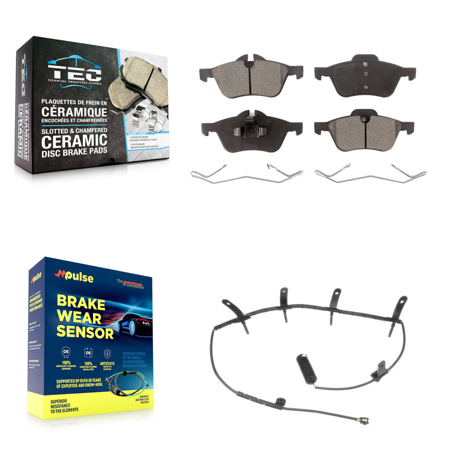 Front Ceramic Brake Pad & Wear Sensor Kit For Mini Cooper With 276mm Diameter Rotor KTW-100200