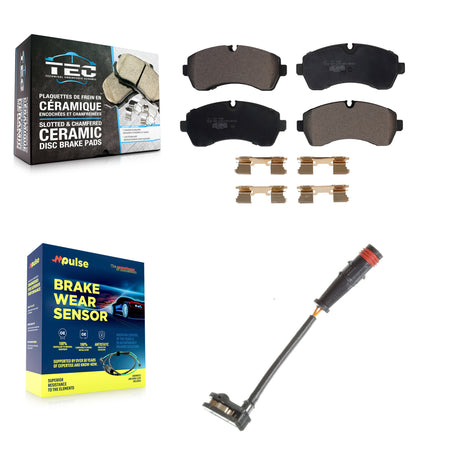 Front Ceramic Brake Pads Wear Sensor Kit For Mercedes-Benz Sprinter 2500 3500 4500 3500XD KTW-100224