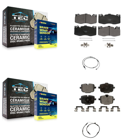 Front Rear Ceramic Disc Brake Pads And Wear Sensors Kit For BMW M6 Gran Coupe KTW-100262