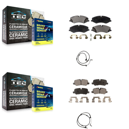 Front Rear Ceramic Brake Pads Wear Sensor Kit For Land Rover Range Sport with 360mm Rotor KTW-100267