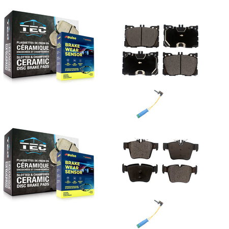 Front Rear Ceramic Brake Pads Wear Sensor Kit For Mercedes-Benz GLC300 C43 AMG GLC43 C450 KTW-100278