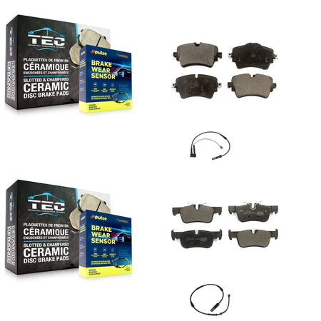 Front Rear Ceramic Brake Pads Wear Sensor Kit For Mini Cooper Clubman Base ALL4 with 1.5L KTW-100281