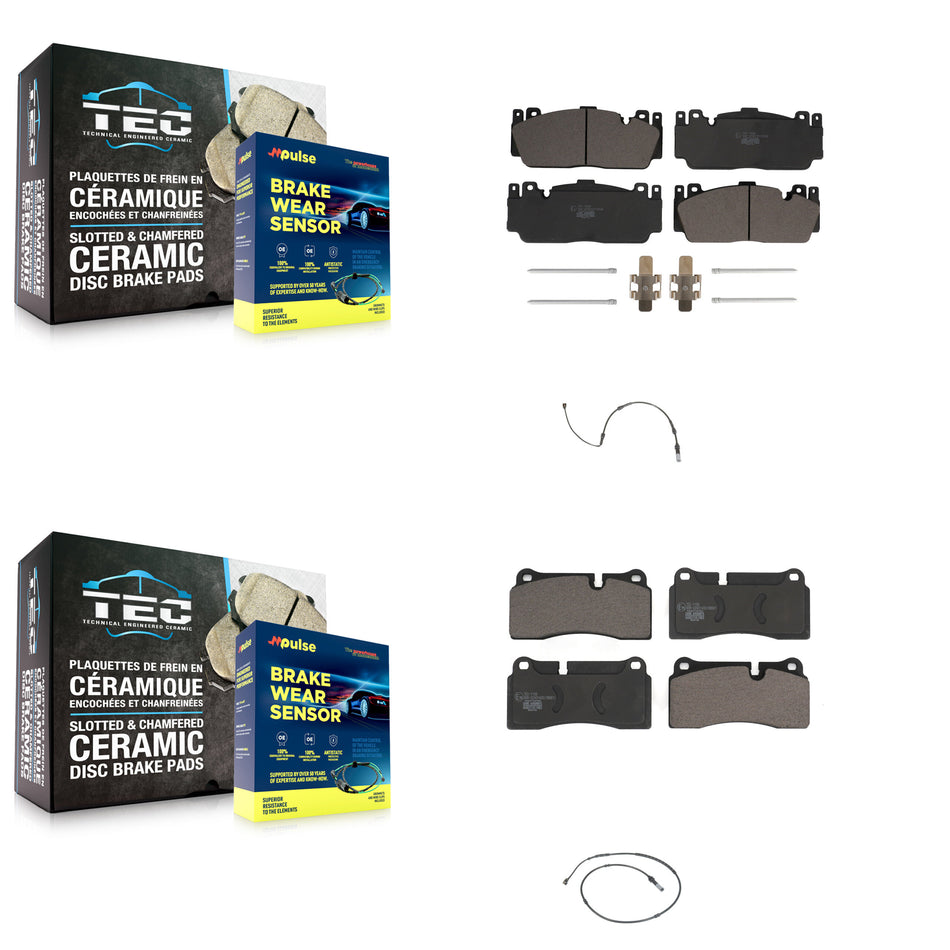 Front Rear Ceramic Brake Pad And Wear Sensor Kit For BMW M2 With Composite Brakes KTW-100294