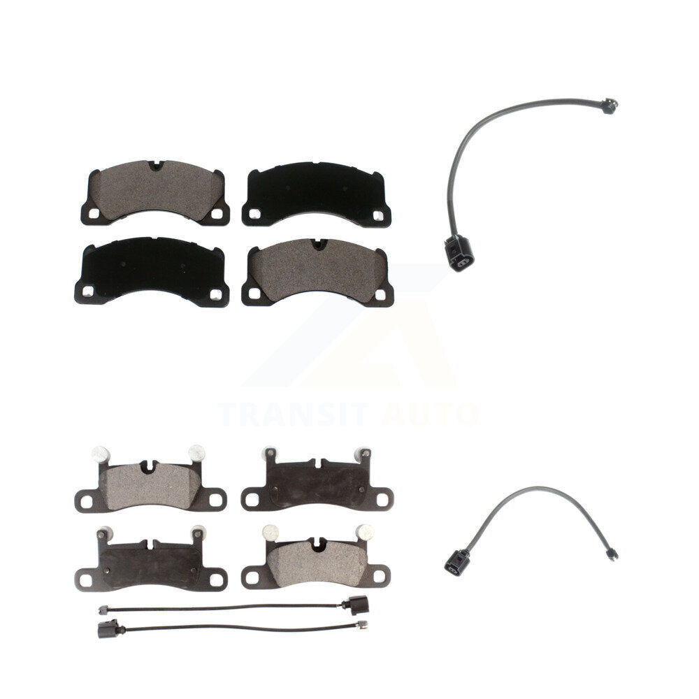 Front Rear Ceramic Disc Brake Pads Extra Wear Sensor Kit For Porsche Cayenne with Harness KTW-100301