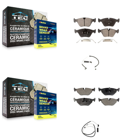Front Rear Ceramic Disc Brake Pads And Wear Sensors Kit For BMW Z4 KTW-100315