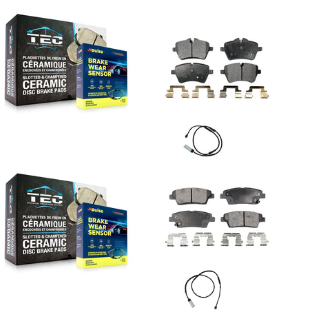 Front Rear Ceramic Disc Brake Pads And Wear Sensor Kit For Mini Cooper Countryman Paceman KTW-100342