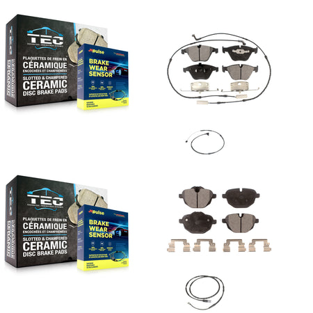 Front Rear Ceramic Disc Brake Pads And Extra Wear Sensors Kit For BMW Z4 KTW-100370